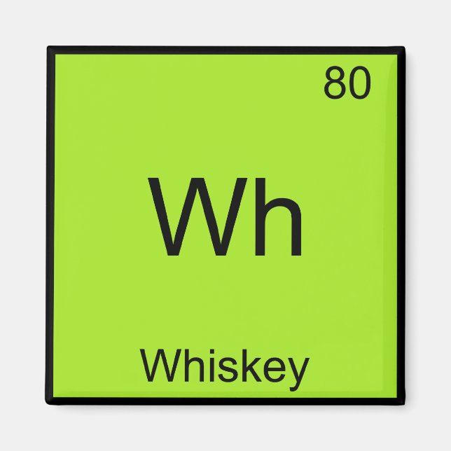 Imán Camiseta Wh - Símbolo del Elemento de Química Dive (Frente)
