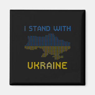 Imán Camiseta Yo Apoyo a Ucrania Mapa de Ucrania Bander