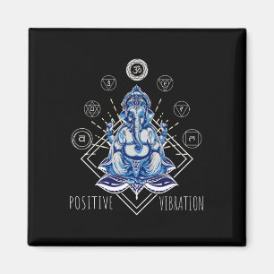 Imán Camiseta Yoga Ganesha Dios Chakra Meditación Regal