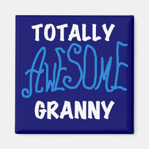 Imán Camisetas azules y regalos de la abuelita totalmen
