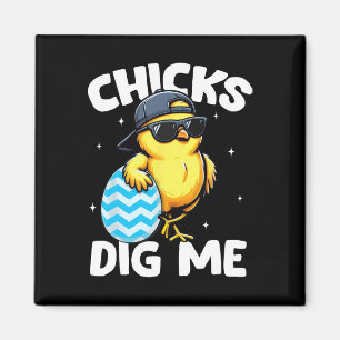 Imán Camisetas Chicks Dig Me Niños Niños Pequeños Feliz
