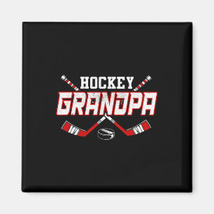 Imán Camisetas de abuelo de hockey para hombres papá dí
