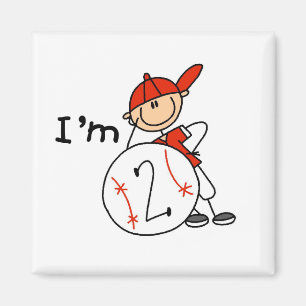 Imán Camisetas de béisbol para niños de 2 años y regalo