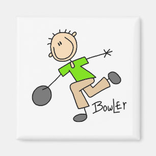 Imán Camisetas de bolos masculinos con figuras de palit
