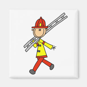 Imán Camisetas de Bombero con Escalera y Regalos