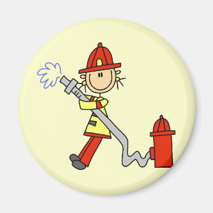 Imán Camisetas de Bombero con Manguera y Regalos