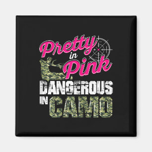 Imán Camisetas De Caza Para Mujeres Peligrosas En Camo 