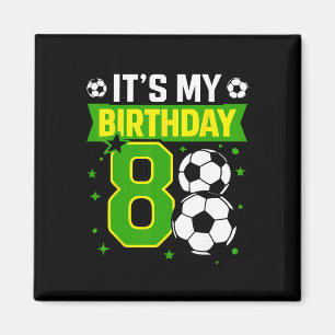 Imán Camisetas de Cumpleaños Chico 8 Fútbol Es Mi 8º Cu
