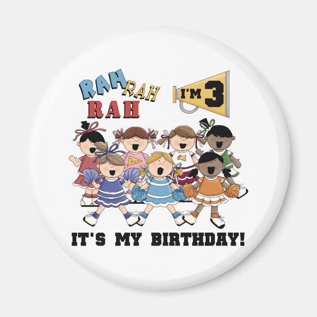 Imán Camisetas de cumpleaños y regalos animadores (Frente)