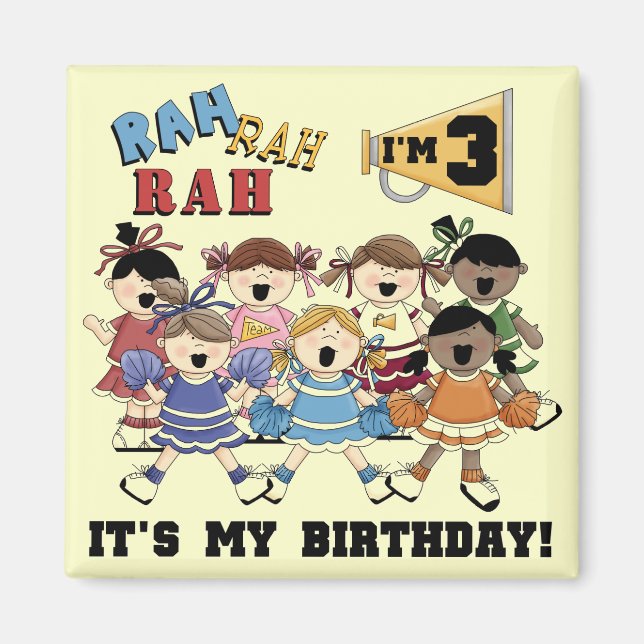 Imán Camisetas de cumpleaños y regalos animadores (Frente)