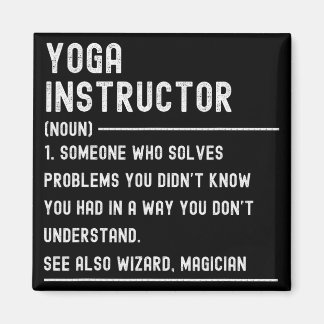 Imán Camisetas de definición de instructor de yoga títu