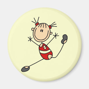 Imán Camisetas de gimnasia de niña de palo y regalos
