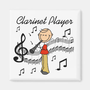 Imán Camisetas de hombre con figura de palotes tocando