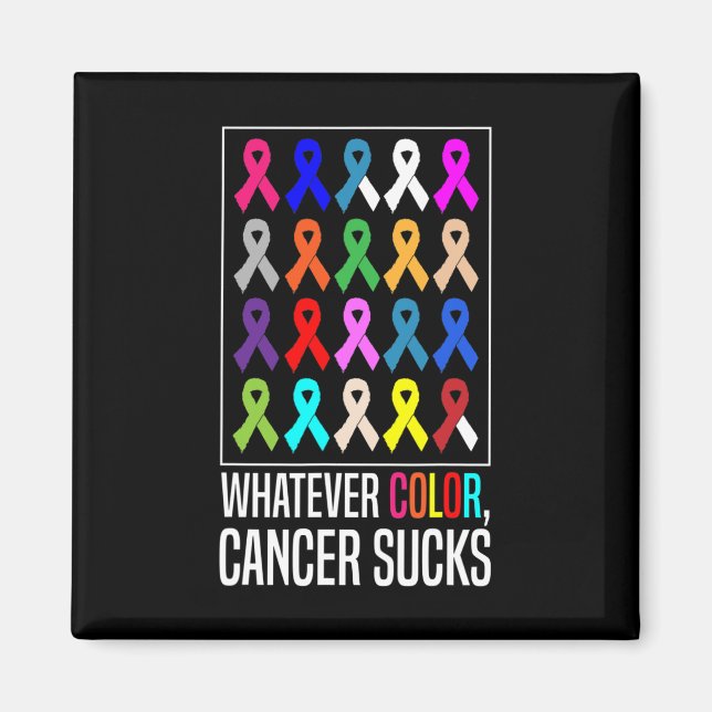 Imán Camisetas de la conciencia sobre el cáncer, sea cu (Frente)