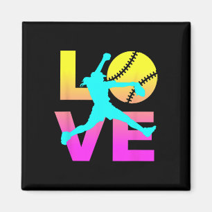 Imán Camisetas de Softbol para chicas aman