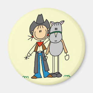 Imán Camisetas de Vaquera con Caballo de Figuras de Pal
