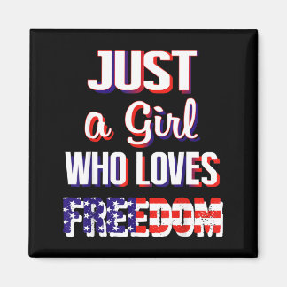 Imán Camisetas del Día de la Independencia para niñas a