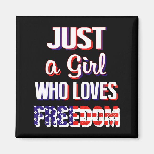Imán Camisetas del Día de la Independencia para niñas a (Frente)