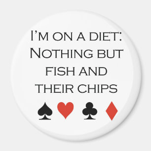 Imán Camisetas del póker: "Nada pero pescado frito con