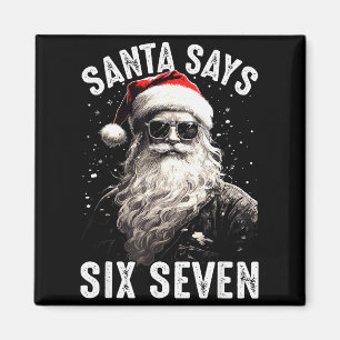 Imán Camisetas divertidas de Navidad de Papá Noel dice