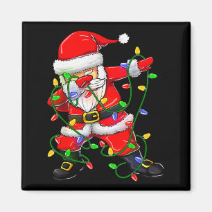 Imán Camisetas divertidas de Navidad de Santa Dabbing p