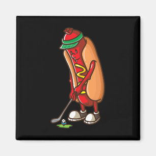 Imán Camisetas divertidas de regalos de golf de hot dog