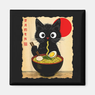 Imán Camisetas gráficas divertidas de gatos japoneses d
