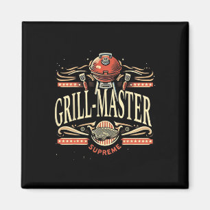 Imán Camisetas Gráficas Divertidas Parrillero Supremo B