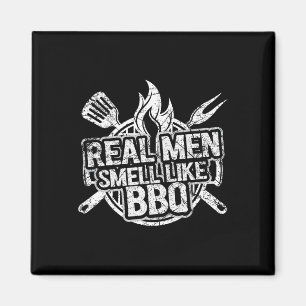 Imán Camisetas para hombres Real Men Smell Like Bbq