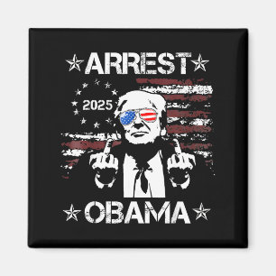 Imán Camisetas Vintage Arrest Obama 2025 Para Hombres M