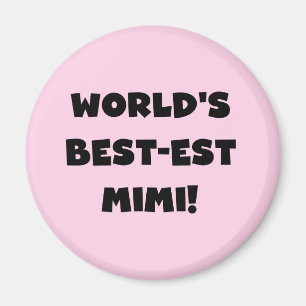 Imán Camisetas y regalo negros del texto Mimi del