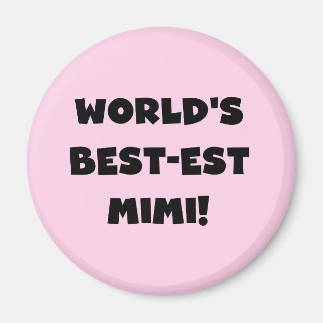 Imán Camisetas y regalo negros del texto Mimi del (Frente)