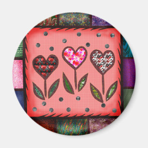 Imán Camisetas y regalos acolchados de los corazones