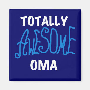Imán Camisetas y regalos azul Oma totalmente asombrosos