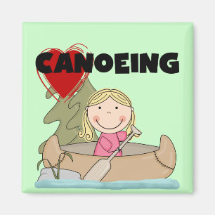Imán Camisetas y regalos Canoeing del corazón