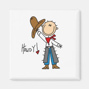 Imán Camisetas y regalos Cowboy Howdy