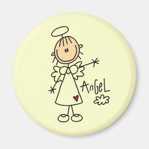 Imán Camisetas y regalos de ángel con figuras de palito