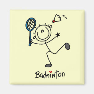 Imán Camisetas y regalos de bádminton de figuras de pal
