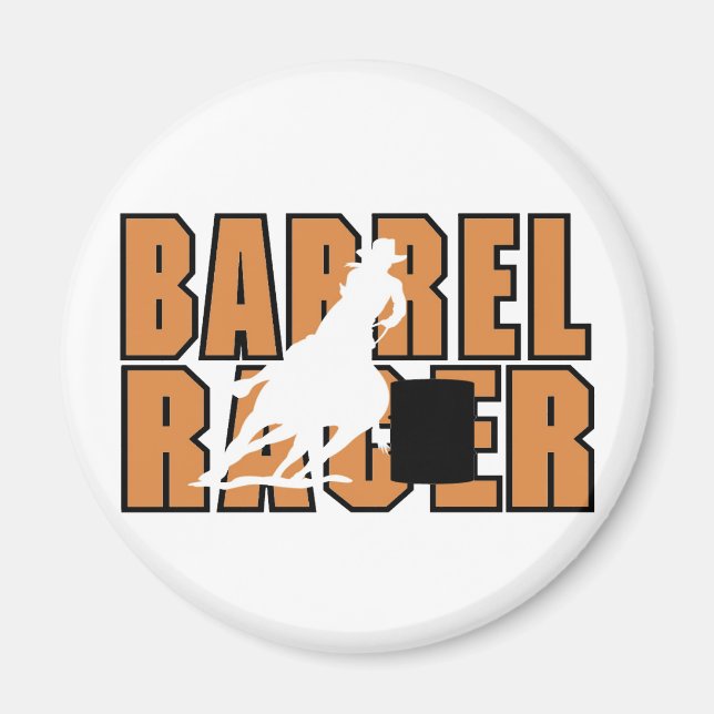 Imán Camisetas y regalos de Barrell Racer. (Frente)