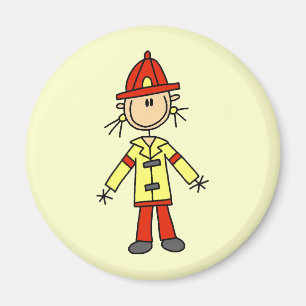 Imán Camisetas y regalos de bomberos con figuras de pal