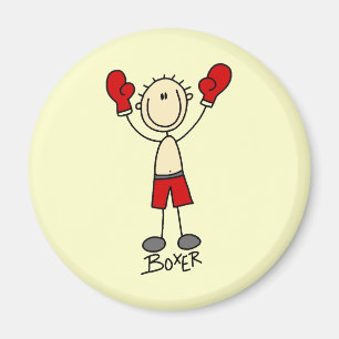 Imán Camisetas y regalos de boxeador con figuras de pal