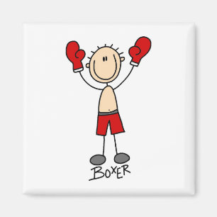 Imán Camisetas y regalos de boxeador con figuras de pal