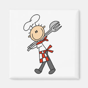 Imán Camisetas y regalos de chef con pinzas para ensala