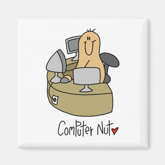 Imán Camisetas y regalos de Computer Nut (Frente)