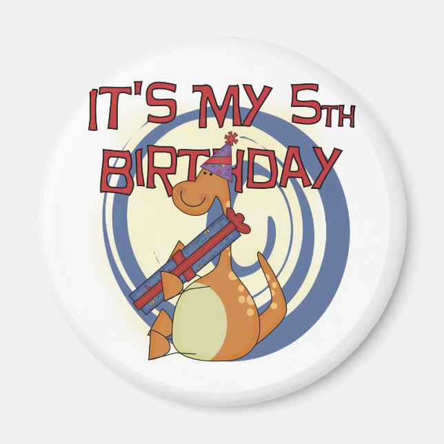 Imán Camisetas y regalos de cumpleaños de Dinosaurio (Frente)