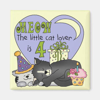 Imán Camisetas y regalos de cumpleaños para el gato Lov