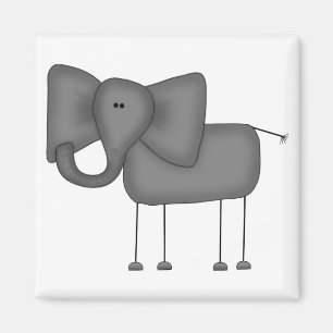 Imán Camisetas y regalos de elefante con figuras de pal