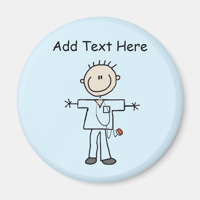 Imán Camisetas y regalos de enfermería de tipo masculin (Frente)