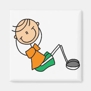 Imán Camisetas y regalos de figuras de palitos haciendo