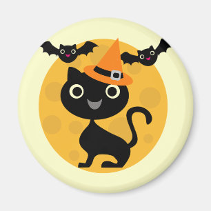 Imán Camisetas y regalos de Halloween para Cat and Bats